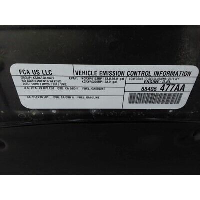 2019 Dodge 1500 Series Pickup Axle Assembly, Rear - ~409877823