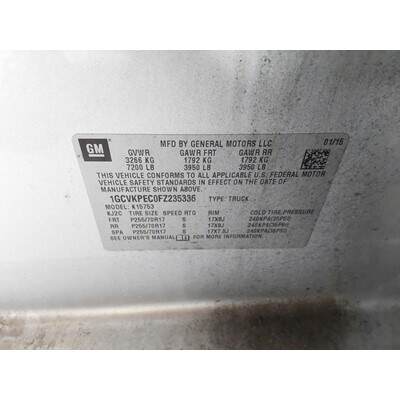 2014 Chevrolet Silverado 1500 Axle Assembly, Rear - ~424209451