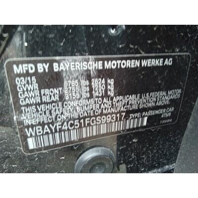 2012 BMW 335i Used Alternator, ~391690906