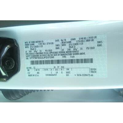 2018 Ford F-150 Series Pickup Axle Assembly, Rear