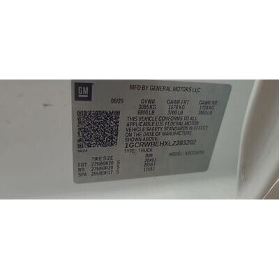 2019 Chevrolet Silverado 1500 Axle Assembly, Rear