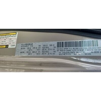 2016 Jeep Wrangler Axle Assembly, Rear