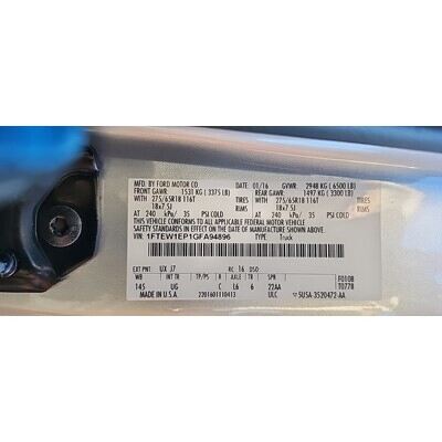 2015 Ford F-150 Series Pickup Axle Assembly, Rear - ~412236489