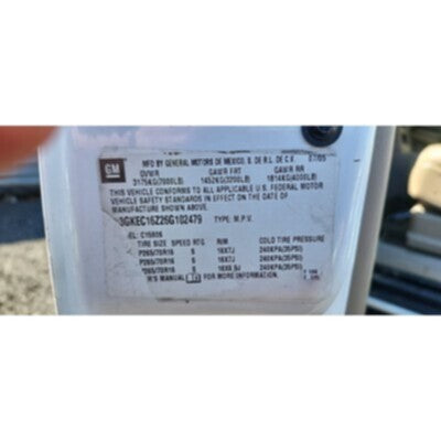 2003 Chevrolet Suburban 1500 Series Axle Assembly, Rear - ~417234131