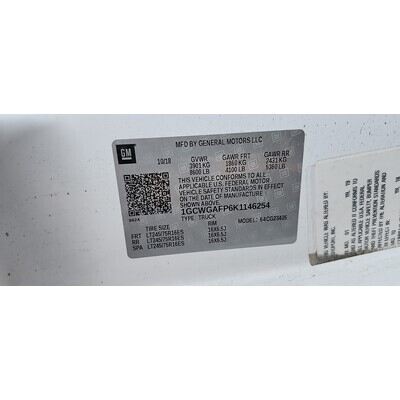 2018 Chevrolet Express 2500 Axle Assembly, Rear - ~417950705