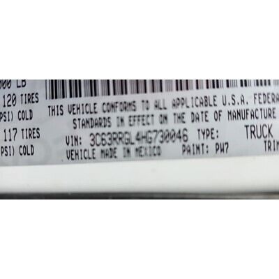 2016 Dodge 3500 Series Pickup Axle Assy, Front (4WD) - ~437352552