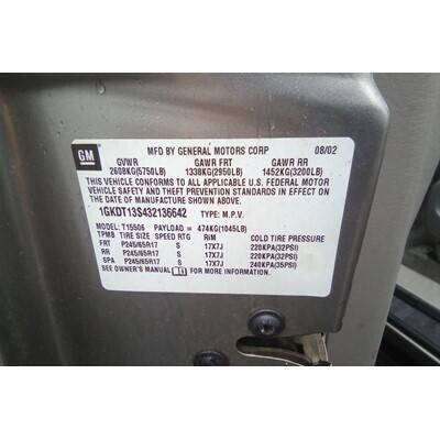 2002 Chevrolet Trailblazer Axle Assembly, Rear - ~425164752