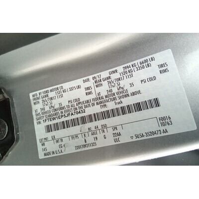 2015 Ford F-150 Series Pickup Axle Assembly, Rear - ~414030042