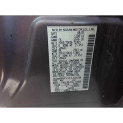 2005 Nissan Xterra Axle Assembly, Rear - ~414309930