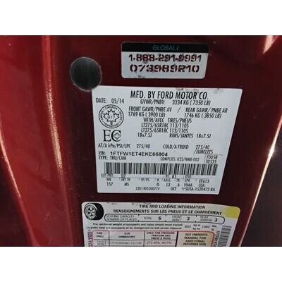 2012 Ford F-150 Series Pickup Axle Assembly, Rear - ~438097408