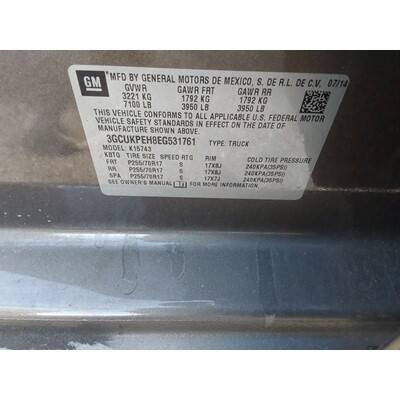 2014 Chevrolet Silverado 1500  Axle Assembly, Rear - ~404932036