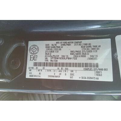 2018 Ford F-150 Series Pickup Axle Assembly, Rear - ~420722750