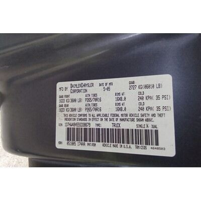 2005 Dodge Dakota  Axle Assembly, Rear - ~436891704