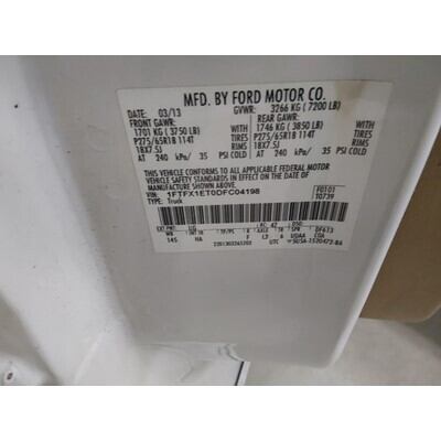 2012 Ford F-150 Series Pickup Axle Assembly, Rear - ~438206392