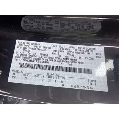 2023 Ford F-250 Super Duty Pickup Axle Assy, Front (4WD) - ~427338472