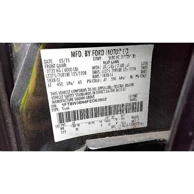 2013 Ford F-250 Super Duty Pickup Axle Assy, Front (4WD) - ~438335072