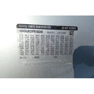 2015 Chevrolet Suburban 1500 Series Axle Assembly, Rear