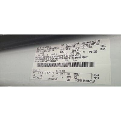 2015 Ford Transit 150 Axle Assembly, Rear