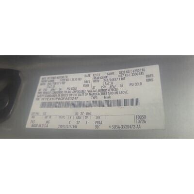 2015 Ford F-150 Series Pickup Axle Assembly, Rear