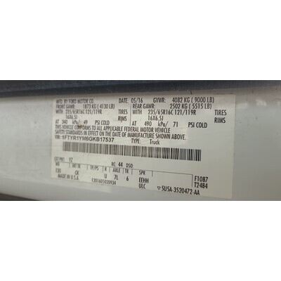 2015 Ford Transit 150 Axle Assembly, Rear - ~431112662