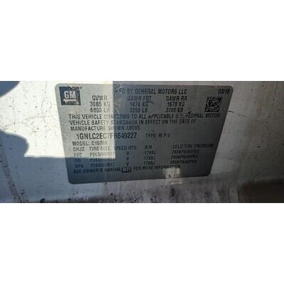 2015 Chevrolet Suburban 1500 Series Axle Assembly, Rear - ~419468140