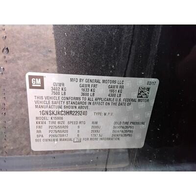 2015 Chevrolet Suburban 1500 Series Axle Assembly, Rear - ~416203616