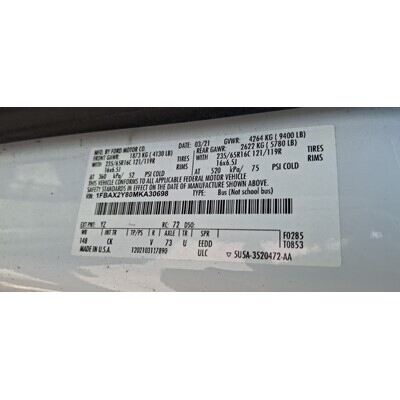 2020 Ford Transit 150 Axle Assembly, Rear - ~429043570